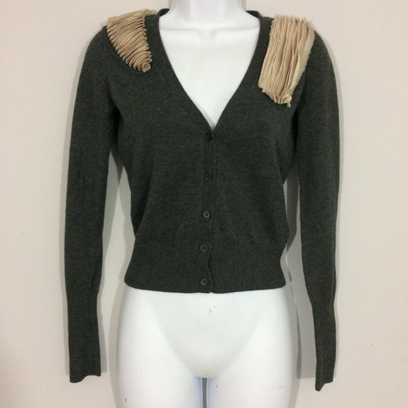 Simply Vera Vera Wang Sweaters - Simply Vera Wang XS Cardigan Charcoal Cotton Blend